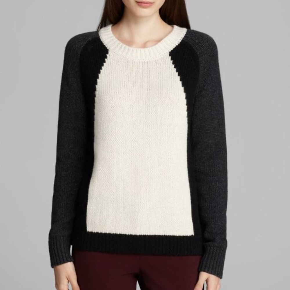 Theory Primlee Aria Alpaca Blend Colorblock Sweater 🦙